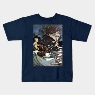 Peter Pan at Kensington Gardens (frontispiece) - Arthur Rackham Kids T-Shirt